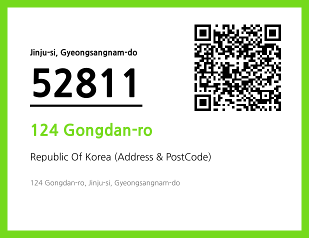 Address and Postal Code QR Code Image