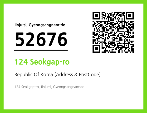 Address and Postal Code QR Code Image