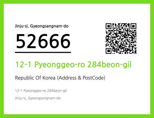 Address and Postal Code QR Code Image (CC BY 4.0)