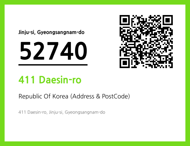 Address and Postal Code QR Code Image