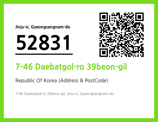 Address and Postal Code QR Code Image