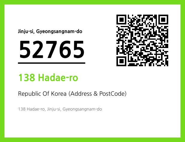 Address and Postal Code QR Code Image