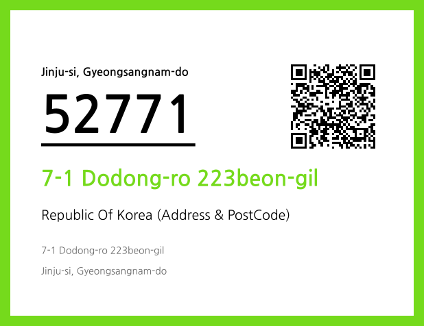 Address and Postal Code QR Code Image (CC BY 4.0)