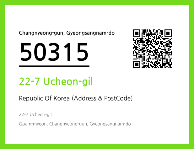 Address and Postal Code QR Code Image (CC BY 4.0)