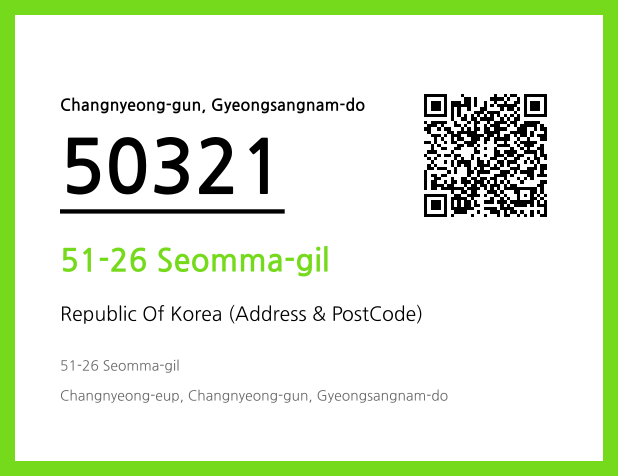 Address and Postal Code QR Code Image (CC BY 4.0)