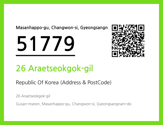 Address and Postal Code QR Code Image (CC BY 4.0)