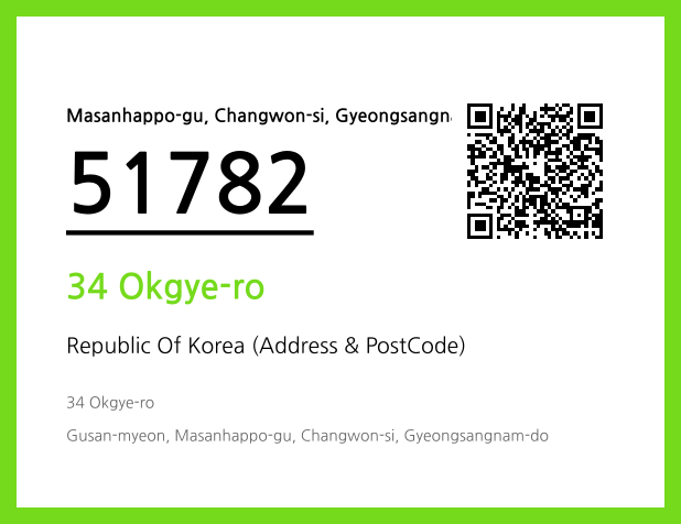 Address and Postal Code QR Code Image (CC BY 4.0)