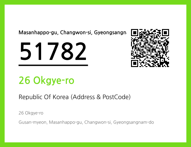 Address and Postal Code QR Code Image (CC BY 4.0)