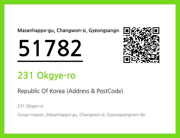 CC BY 4.0 Address and Postal Code QR Code Image (CC BY 4.0)