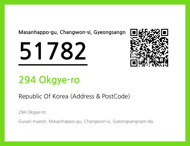 CC BY 4.0 Address and Postal Code QR Code Image (CC BY 4.0)