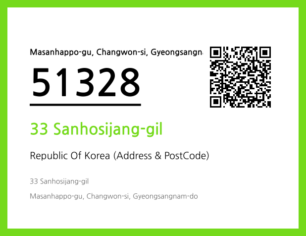 Address and Postal Code QR Code Image (CC BY 4.0)
