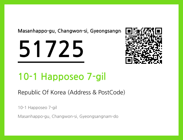 Address and Postal Code QR Code Image (CC BY 4.0)