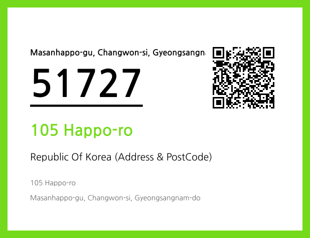 Address and Postal Code QR Code Image (CC BY 4.0)