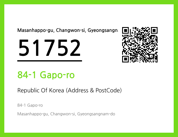 Address and Postal Code QR Code Image (CC BY 4.0)