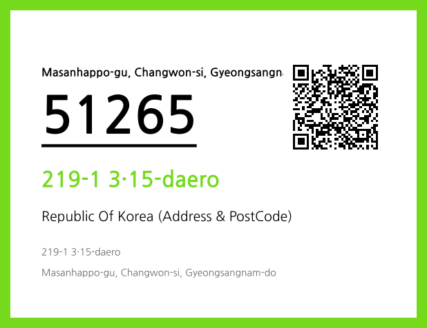 Address and Postal Code QR Code Image (CC BY 4.0)
