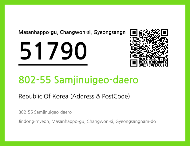 CC BY 4.0 Address and Postal Code QR Code Image (CC BY 4.0)