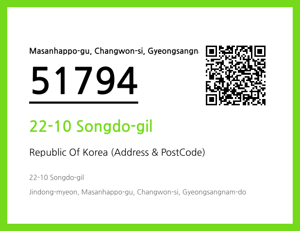 Address and Postal Code QR Code Image (CC BY 4.0)