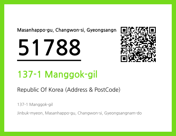 CC BY 4.0 Address and Postal Code QR Code Image (CC BY 4.0)