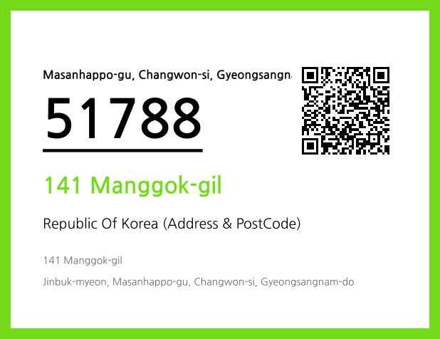 Address and Postal Code QR Code Image (CC BY 4.0)