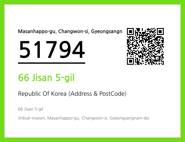 Address and Postal Code QR Code Image (CC BY 4.0)