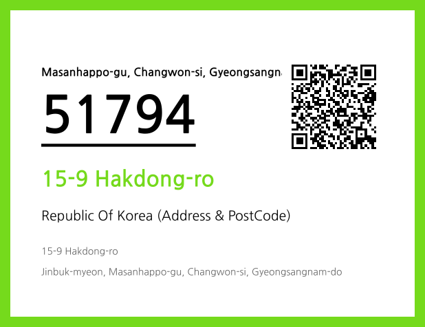 Address and Postal Code QR Code Image (CC BY 4.0)