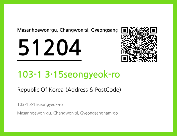 Address and Postal Code QR Code Image (CC BY 4.0)