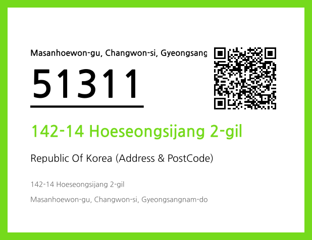 CC BY 4.0 Address and Postal Code QR Code Image (CC BY 4.0)