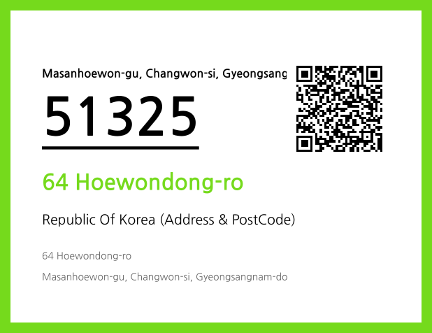 CC BY 4.0 Address and Postal Code QR Code Image (CC BY 4.0)