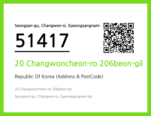 Address and Postal Code QR Code Image (CC BY 4.0)