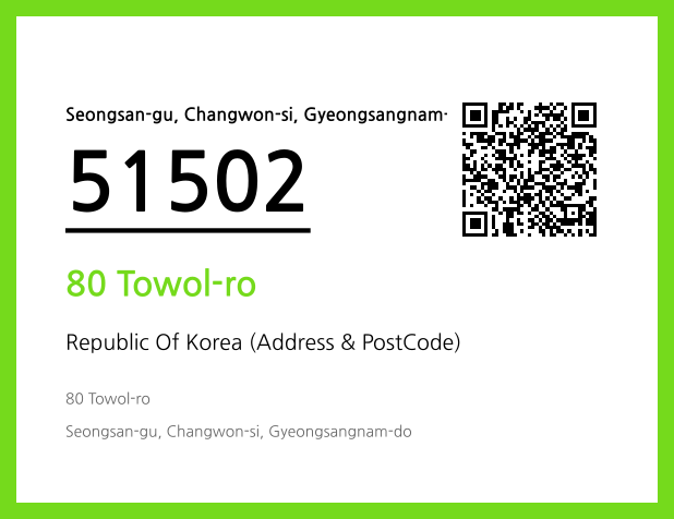 Address and Postal Code QR Code Image (CC BY 4.0)