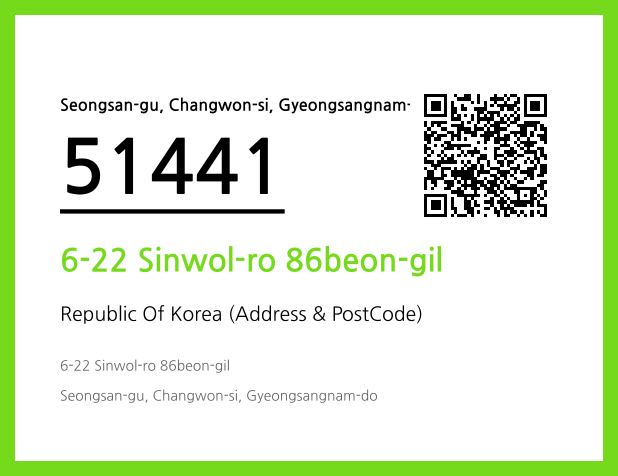 CC BY 4.0 Address and Postal Code QR Code Image (CC BY 4.0)