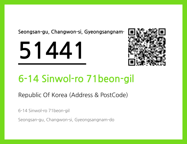 CC BY 4.0 Address and Postal Code QR Code Image (CC BY 4.0)