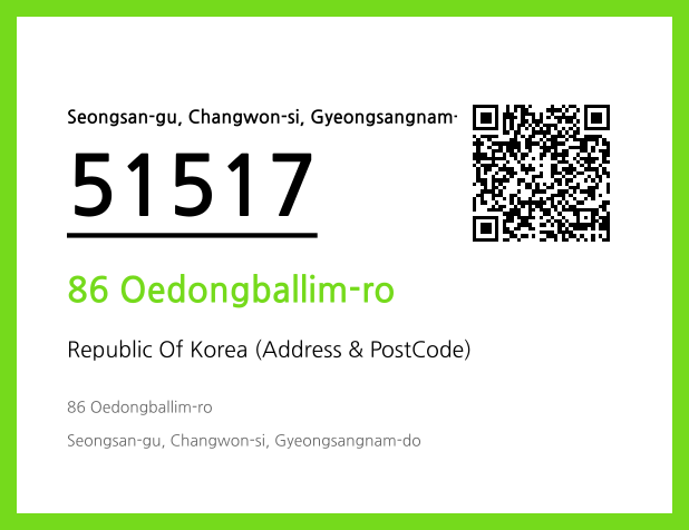 Address and Postal Code QR Code Image (CC BY 4.0)