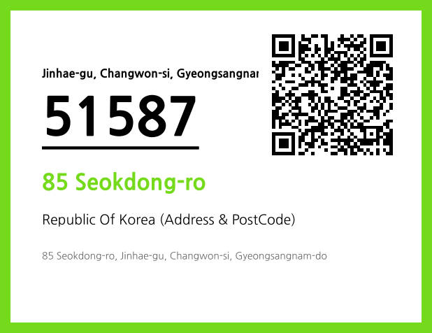 Address and Postal Code QR Code Image