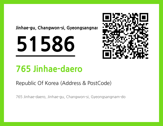 Address and Postal Code QR Code Image