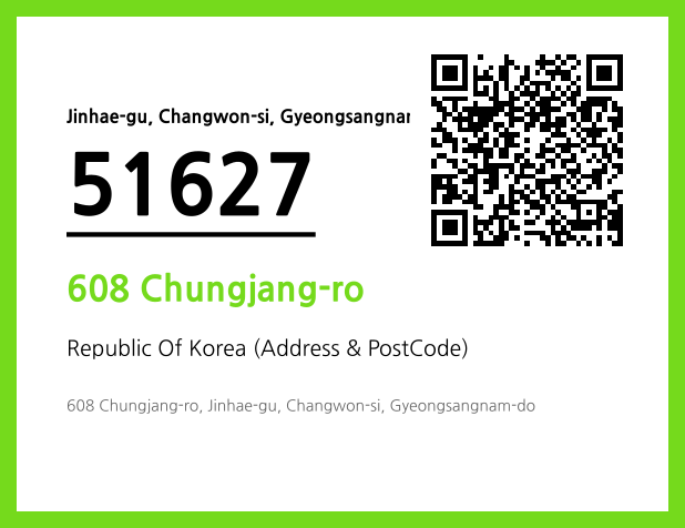 Address and Postal Code QR Code Image