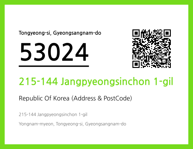 Address and Postal Code QR Code Image (CC BY 4.0)