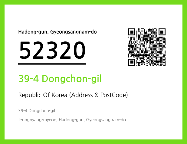 Address and Postal Code QR Code Image (CC BY 4.0)
