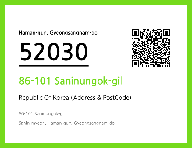 Address and Postal Code QR Code Image (CC BY 4.0)