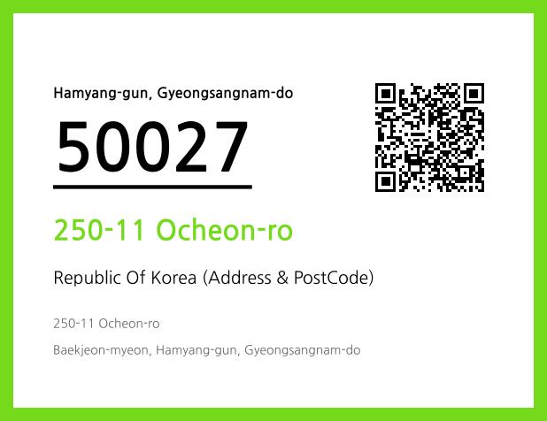 CC BY 4.0 Address and Postal Code QR Code Image (CC BY 4.0)