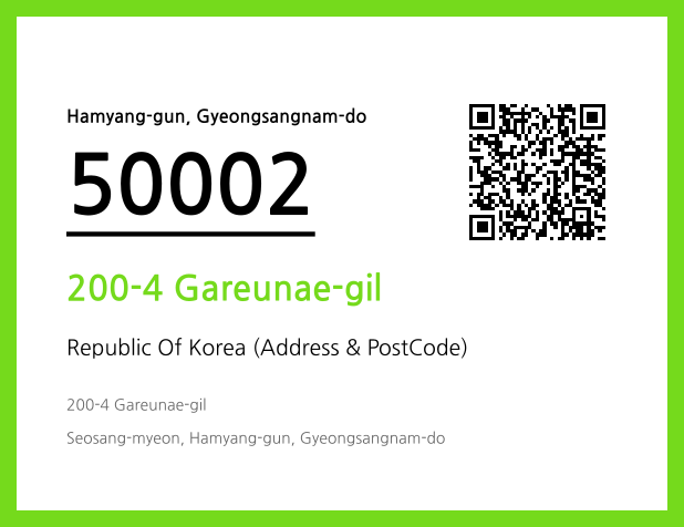 Address and Postal Code QR Code Image (CC BY 4.0)
