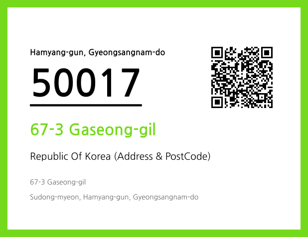 CC BY 4.0 Address and Postal Code QR Code Image (CC BY 4.0)