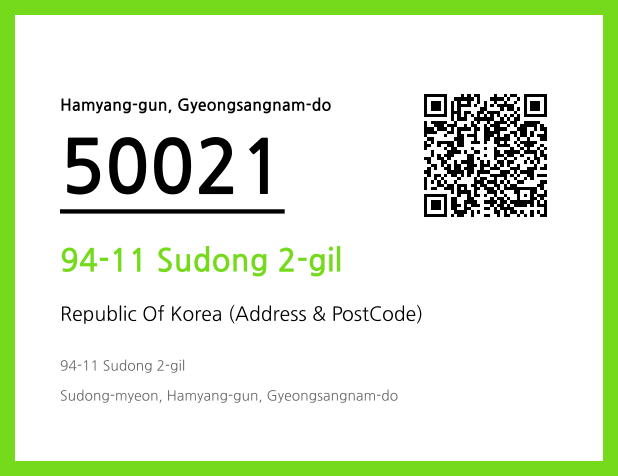 Address and Postal Code QR Code Image (CC BY 4.0)