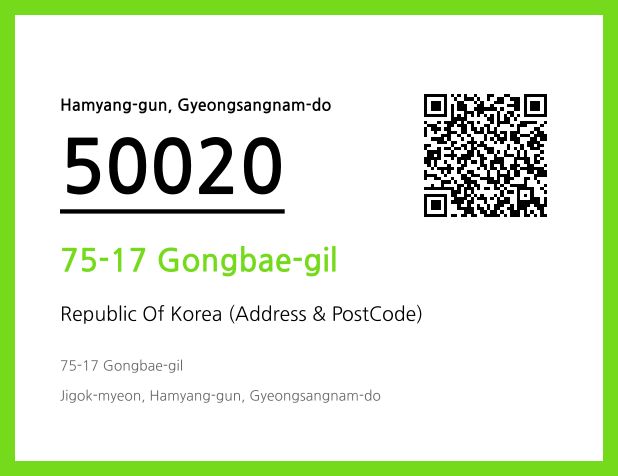 Address and Postal Code QR Code Image (CC BY 4.0)