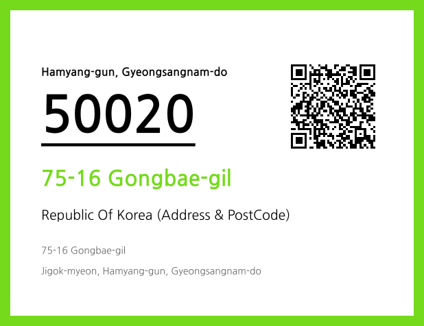 Address and Postal Code QR Code Image (CC BY 4.0)