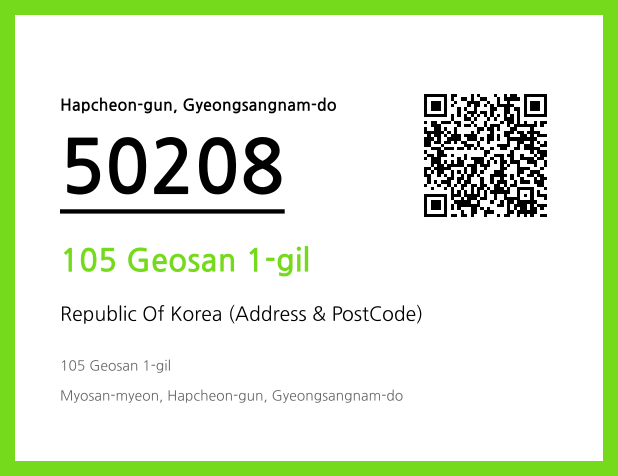 Address and Postal Code QR Code Image (CC BY 4.0)