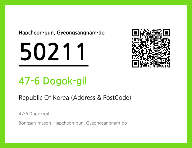 Address and Postal Code QR Code Image (CC BY 4.0)