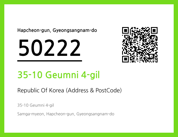CC BY 4.0 Address and Postal Code QR Code Image (CC BY 4.0)