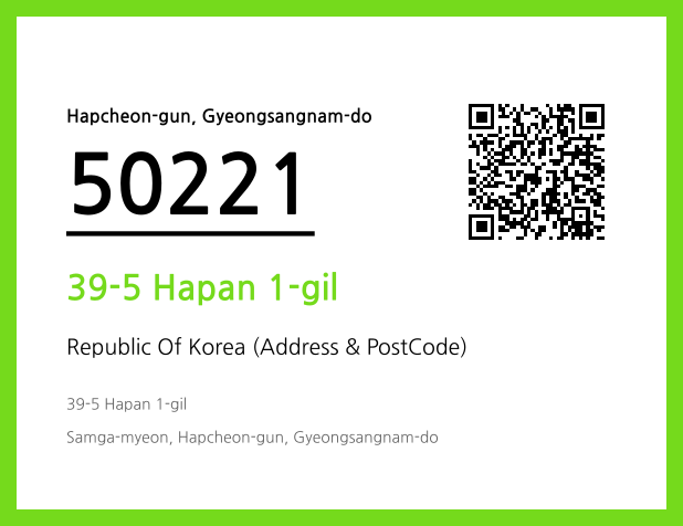 Address and Postal Code QR Code Image (CC BY 4.0)