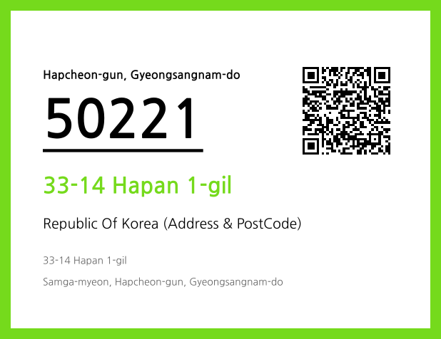 Address and Postal Code QR Code Image (CC BY 4.0)